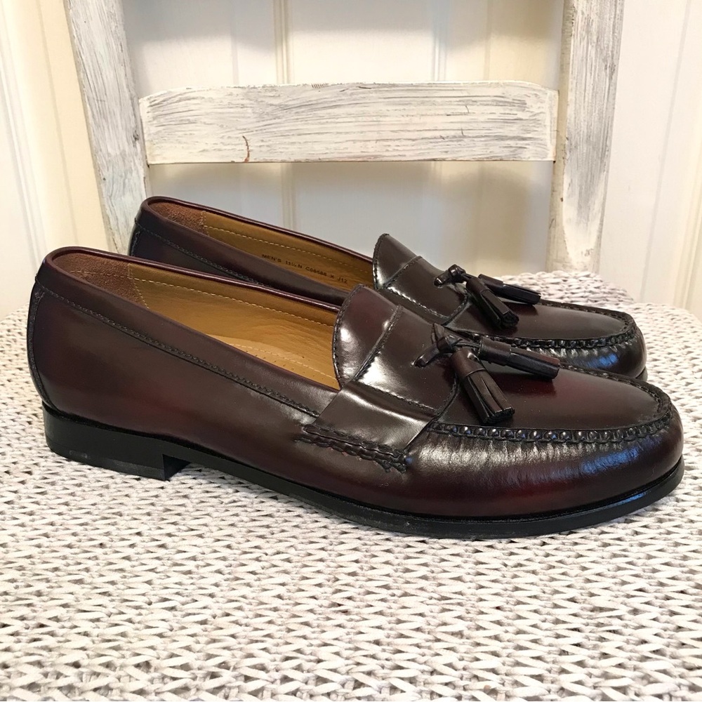 Cole Haan Nike Air Pinch Tassel Loafers Mahogony Brown